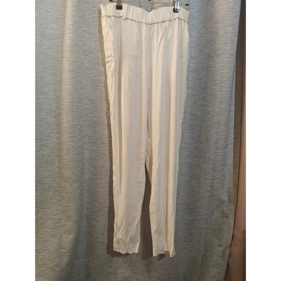 Tiger of Sweden Pants - Tiger of Sweden Eres Cream Textured Elastic Waist Trousers S59805011 Size 32